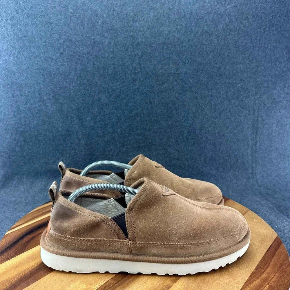 Ugg Romeo Easy Slip Shoes Brown Leather Suede Men Size 10 1113455